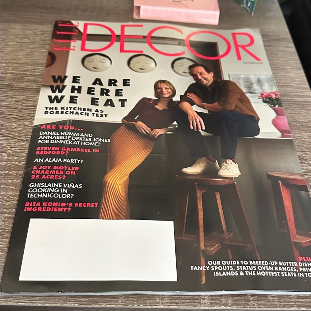 Elle Decor Red and Black Cover Magazine
